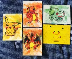 Mixed Bundle Post Card Pikachu Postcard Pokemon 1999 League Stickers Gym Leader - Image 5