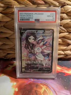 Pokemon Card PSA 10 GEM MINT Sylveon V 231/184 S8b: Vmax Climax Holo (Japanese) - Image 1