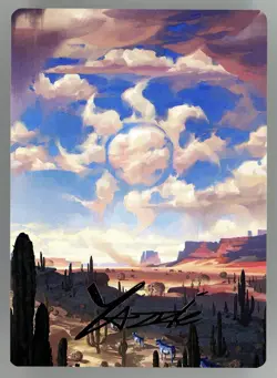 Plains Art Card (Gold-Stamped Signature) - Art Series Outlaws Of Thunder 36/54 - Image 1