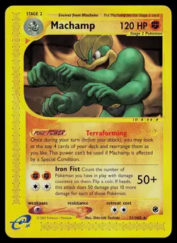 Pokemon Card - Machamp Expedition 51/165 Rare Non-Holo - Image 1