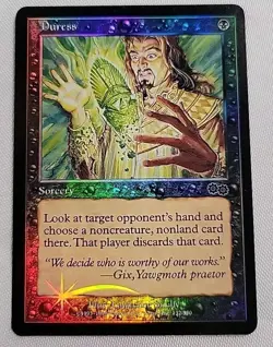 MTG Magic the Gathering - ARENA PROMO - Duress - FOIL LP/NM - Image 1