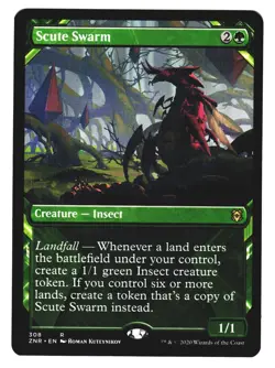 Magic The Gathering Zendikar Rising ZNR 2020 308 Scute Swarm NM x2 SHOWCASE LOT1 - Image 2