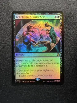 Behold the Sinister Six! [Foil] 51 MTG Marvel's Spider-Man Mythic Foil NM - Image 1