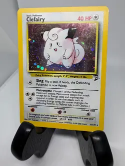 Pokemon TCG Clefairy #6/130 Base Set 2 Holo Rare Vintage LP good condition - Image 2