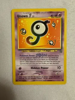 2001 Pokemon Unown J Non-Holo WOTC Black Star Promo #38 Spell of the Unown Entei - Image 1