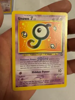 2001 Pokemon Unown J Non-Holo WOTC Black Star Promo #38 Spell of the Unown Entei - Image 2