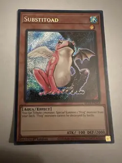 Yugioh Substitoad BLTR-EN054 Secret Rare 1st Edition - Image 2