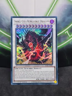 Yugioh Snake-Eyes Vengeance Dragon ALIN-EN040 Ultra Rare 1st Edition NM - Image 1