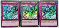 3 x MAMA-EN101 Ice Dragon's Prison - Ultra Rare 1st Edition Near Mint YuGiOh - Image 1