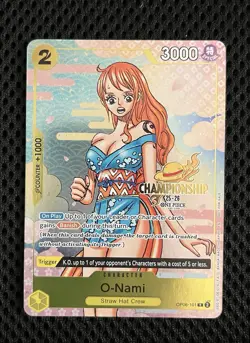 One Piece O-Nami OP06-101 Championship Pack CS 25-26 NM Gold Stamp English - Image 1