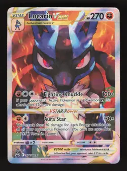 Lucario VSTAR SWSH291 Pokemon Crown Zenith Black Star Promo Holo Full Art Card - Image 1
