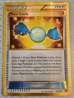 Rare Candy 105 Secret Rare Holo Plasma Blast, Pokemon TCG Card MP-LP - Image 1