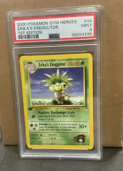 2000 Pokemon Gym Heroes 1st Edition Erika's Exeggutor 44/132 PSA 9 Mint Card Vtg - Image 1