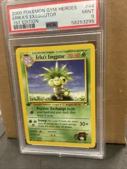 2000 Pokemon Gym Heroes 1st Edition Erika's Exeggutor 44/132 PSA 9 Mint Card Vtg - Image 2