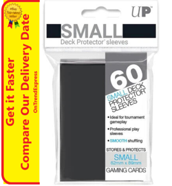 Ultra Pro Deck Protector Small Card Black Sleeves 60 YuGiOh Vanguard 62 x 89mm - Image 1