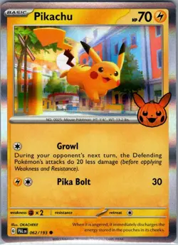 Pikachu 062/193 Holo Trick or Trade BOOster Bundle 2023 - Pokemon Card - NM - Image 1