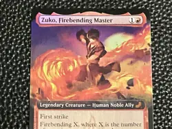 Magic: Zuko, Firebending Master (Extended Art) Foil- Avatar: The Last Airbender - Image 2