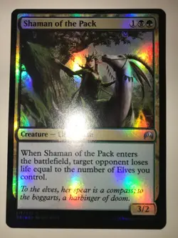 Shaman of the Pack FOIL Magic Origins PLD Black Green Uncommon MTG - Image 1