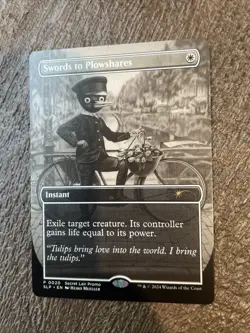 1x Swords to Plowshares (0020) Borderless MTG Magic NM Free Shipping - Image 1