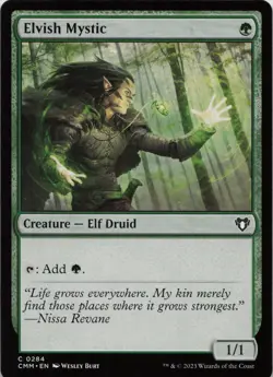 Elvish Mystic C Commander Masters 284 NM MTG - Image 1