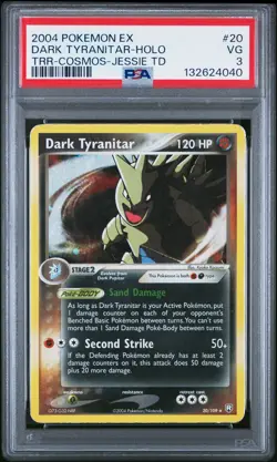 2004 POKEMON EX TEAM ROCKET RETURNS #20 DARK TYRANITAR-HOLO PSA 3 - Image 1