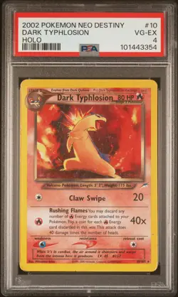 2002 POKEMON NEO DESTINY #10 DARK TYPHLOSION-HOLO PSA 4 - Image 1