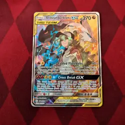 Reshiram & Zekrom GX 222/236 Tag Team Full Art Pokemon TCG Cosmic Eclipse NM - Image 1