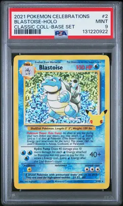 2021 POKEMON CELEBRATIONS CLASSIC COLL #2 BLASTOISE-HOLO PSA 9 - Image 1