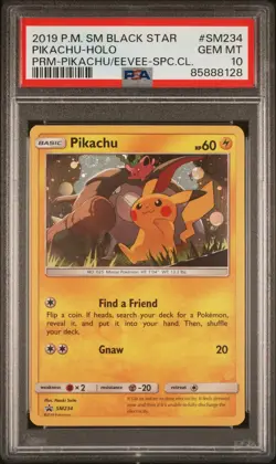 2016 Pokemon Sun and Moon Black Star Promos Pikachu #SM234 PSA 10 *Swirl* - Image 1