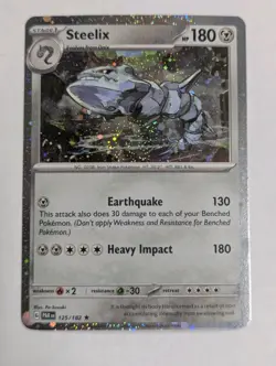 Pokemon Paradox Rift Steelix 125/182 Cosmos Holo Exclusive Promo NM - Image 1