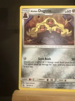 ALOLAN DUGTRIO - 79/156 Sm-Ultra Prism NM/LP Regular Uncommon Pokemon TCG Card - Image 2