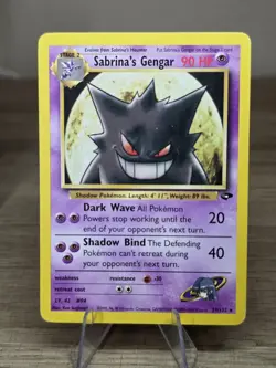 Sabrina's Gengar Pokemon Card Rare Non Holo Gym Challenge Set 29/132 - Image 1
