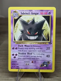 Sabrina's Gengar Pokemon Card Rare Non Holo Gym Challenge Set 29/132 - Image 5
