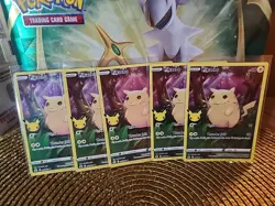 LOT OF 5 Pikachu 005/025 SWSH: Celebrations 25th Anniversary Cards English TCG - Image 1