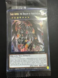 Yu-Gi-Oh Dark Armed, the Dragon of Annihilation BLC1-EN006 Secret Rare TCG Card - Image 1