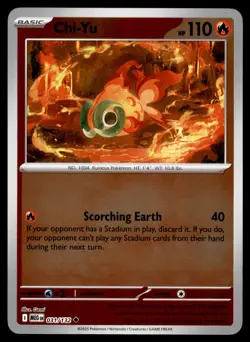 Chi-Yu 031/132 Uncommon Mega Evolution Pokemon Reverse Holo Near Mint - Image 1