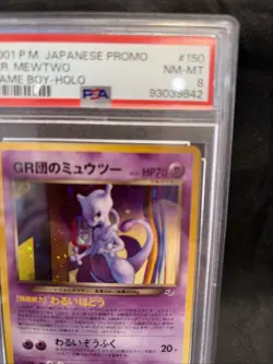 2001 Pokemon Japanese Promo #150 G.R. Mewtwo Game Boy Holo PSA 8 - Image 3