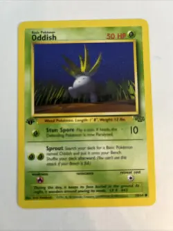 Pokemon Oddish 58/64 Jungle Set 1st Edition Common Regular Vintage 1999 WOTC - Image 1