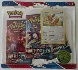 NEW Pokemon TCG: Sword & Shield Battle Styles Blister Pack with 3 Booster Packs - Image 1