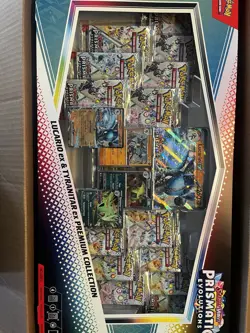 Pokemon Prismatic Evolutions Lucario EX Tyranitar EX Premium Collection Lot of 4 - Image 1