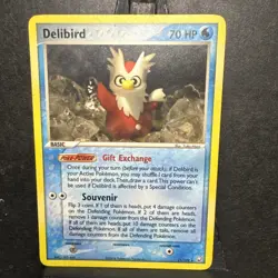 Pokemon TCG Delibird Non Holo Rare EX Team Rocket Returns 2004 #21/109 VTG HP - Image 1