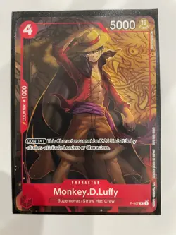 One Piece Card Game Monkey.D.Luffy P-007 PR Promo Tournament Pack Vol. 1 USA ENG - Image 1
