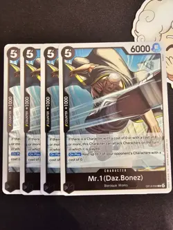 4x OP14-090 Mr 1 (Daz Bonez) R Playset -One Piece TCG- The Azure Sea's Seven Eng - Image 1