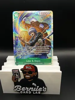 Law & Bepo ST24-004 SR ONE PIECE Tcg Card Game NM Green - Image 1