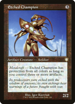 Etched Champion - 140 - The Brothers' War Commander- Near Mint - MTG - Image 1