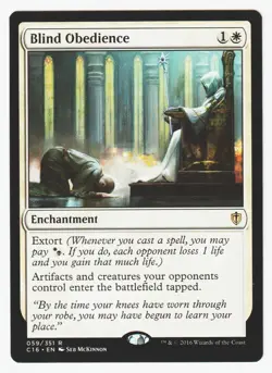 Blind Obedience - Commander 2016 #59 Regular LP MTG Magic the Gathering - Image 1