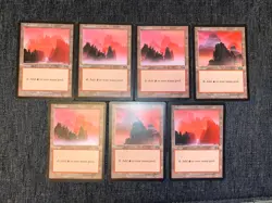 7x Mountain NM-LP Urza’s Saga Multiple Art MTG Magic The Gathering - Image 1