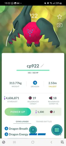 Pokemon Go Legendary Regidrago ( Low CP ) - Image 1