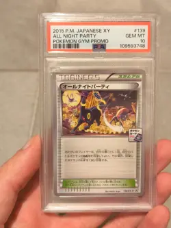 2015 Pokemon Japanese XY Gym Promo All Night Party #139 PSA 10 GEM MINT - Image 1