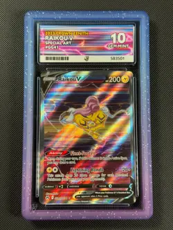 ACE 10 Raikou V GG41/GG70 SPECIAL ART Pokemon Card Crown Zenith GEM MINT - Image 1